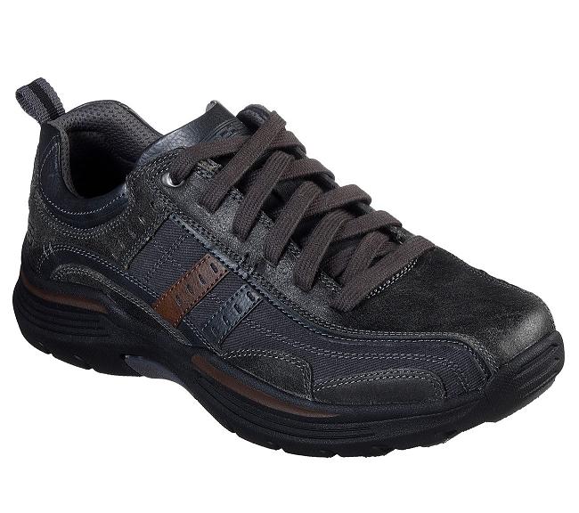 Zapatos Sin Cordones Skechers Hombre - Expended Gris TRJUO1057